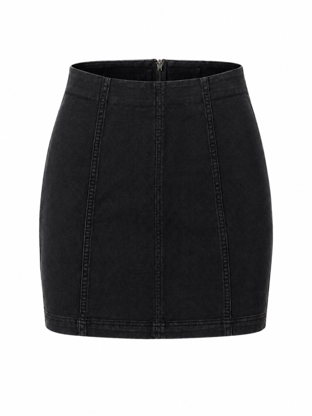 Free People black denim mini skirt, size 6